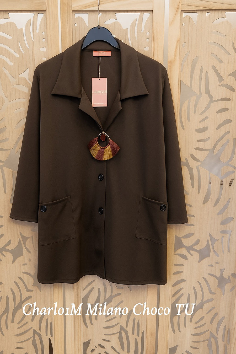 Veste grande taille en maille unie chco CHARL11