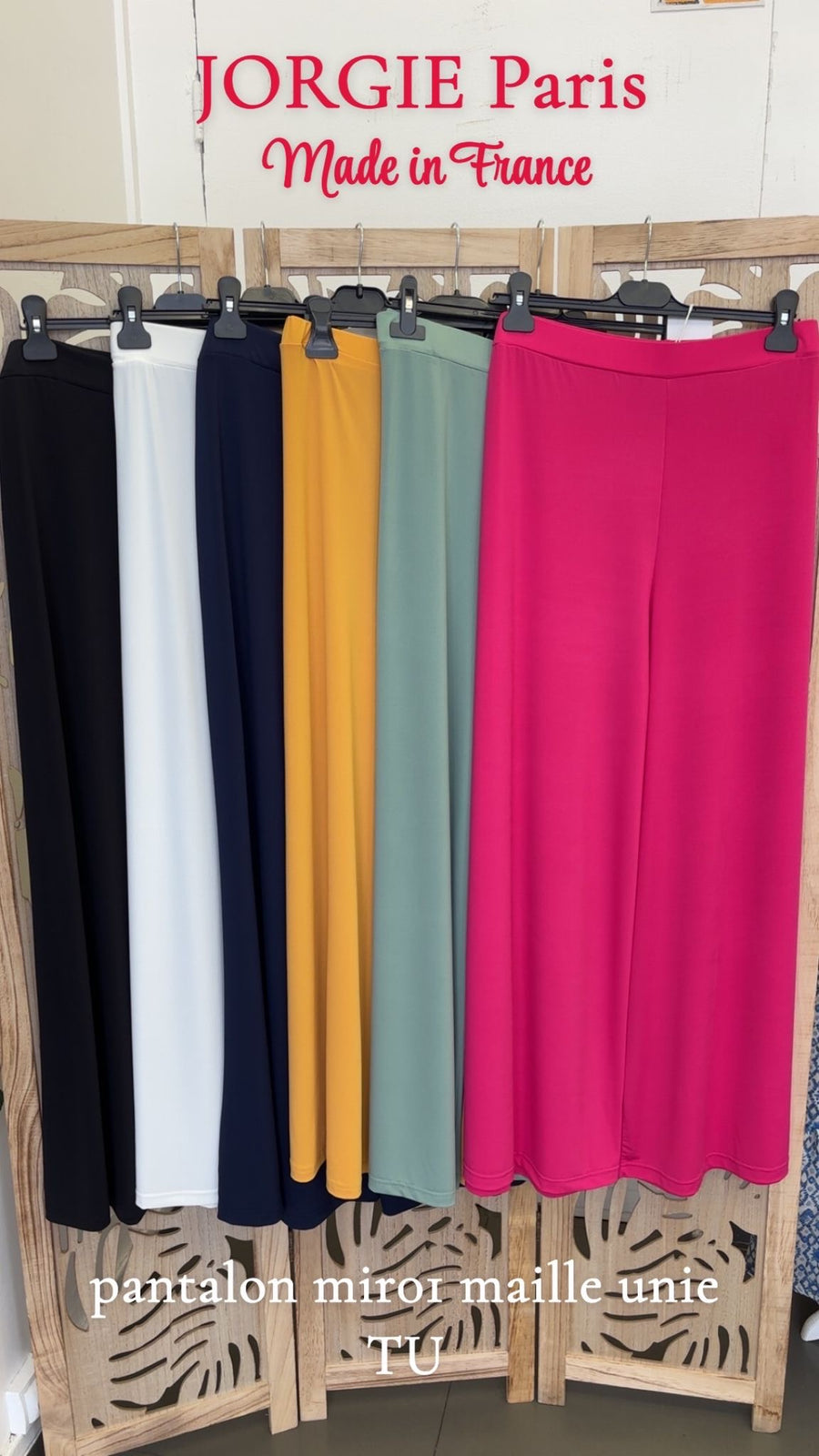 Pantalon grande taille slim en maille unie fluide BAST01