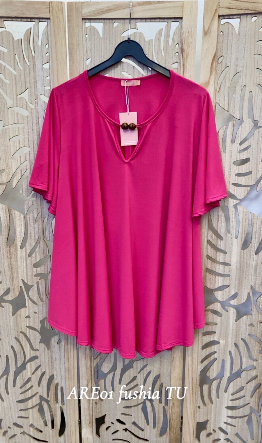 tunique grande taille en maille unie fluide ARE01K