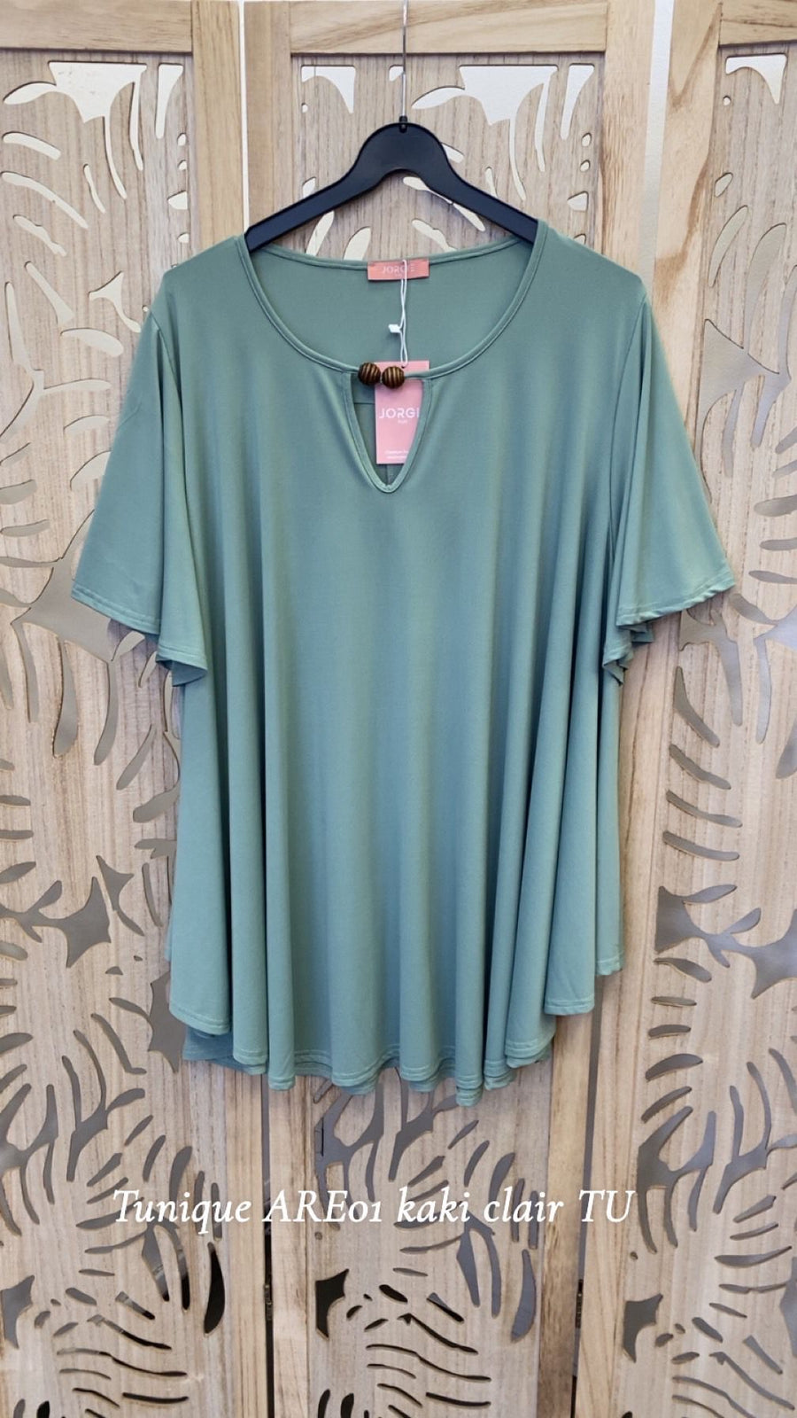 tunique grande taille en maille unie fluide ARE01K