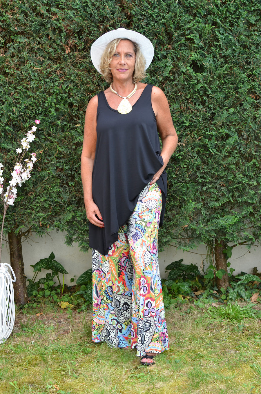 Débardeur grande taille bretelles larges en maille unie DEDE01 - 4 COULEURS !