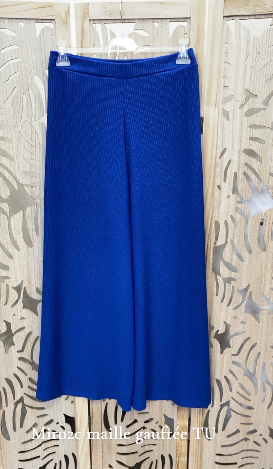 Pantalon grande taille en maille gaufrée MIR02C