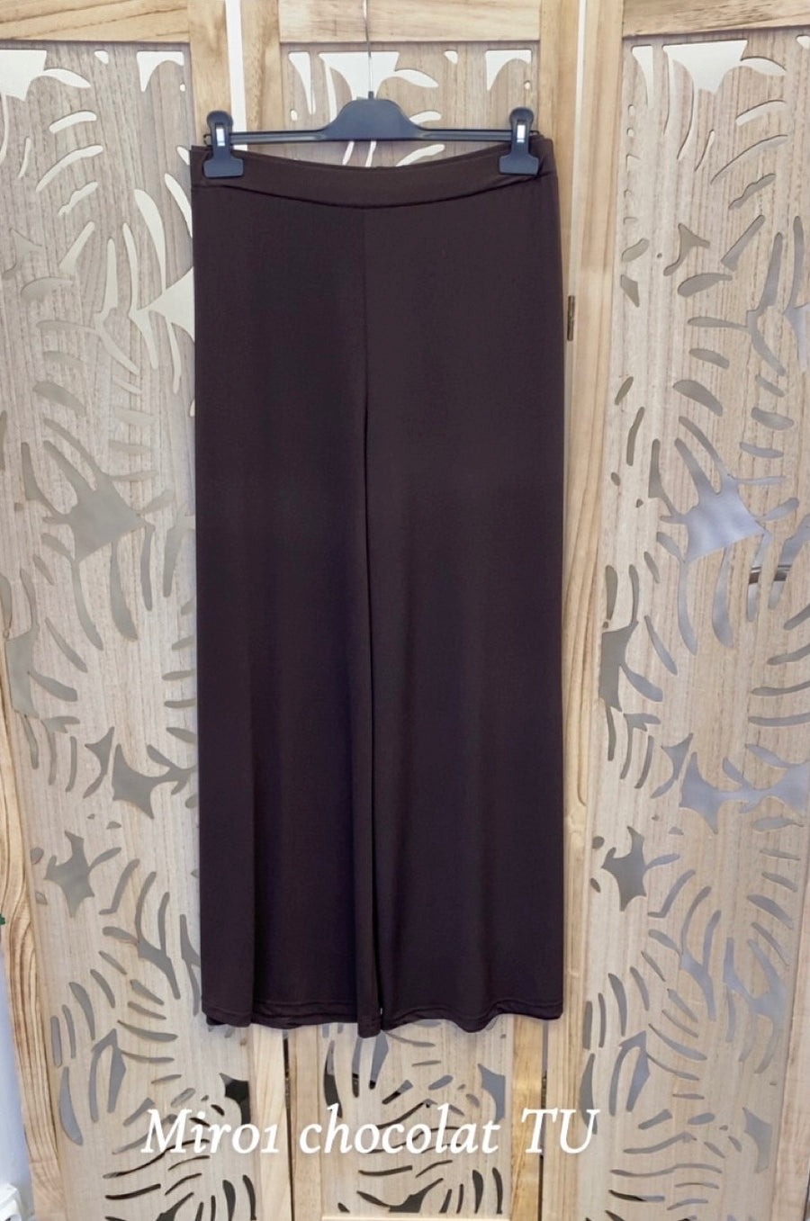 Pantalon grande taille fluide uni pitch MIR01 NEW CHOCOLAT! Noir/Marine/Bleu royal/Sapin/Noisette/Brique/ Gris acier