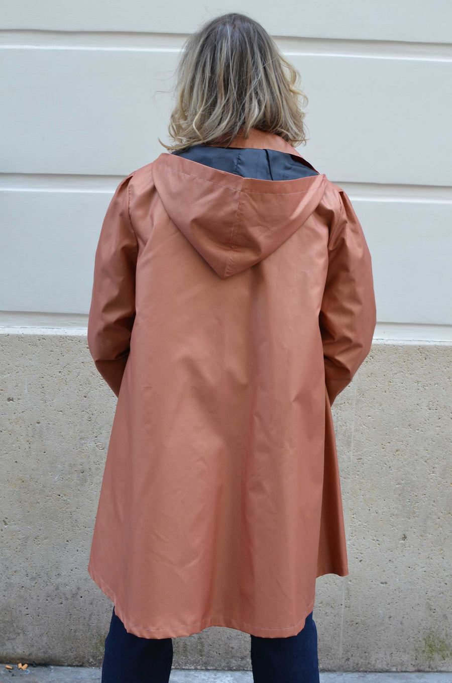 Imperméable grande taille col chemise Brique KATCH208