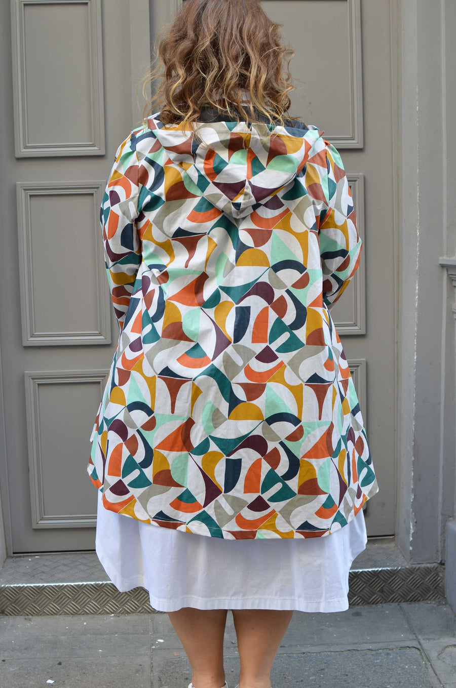 Imperméable grande taille col chemise Géométrique KATCH208