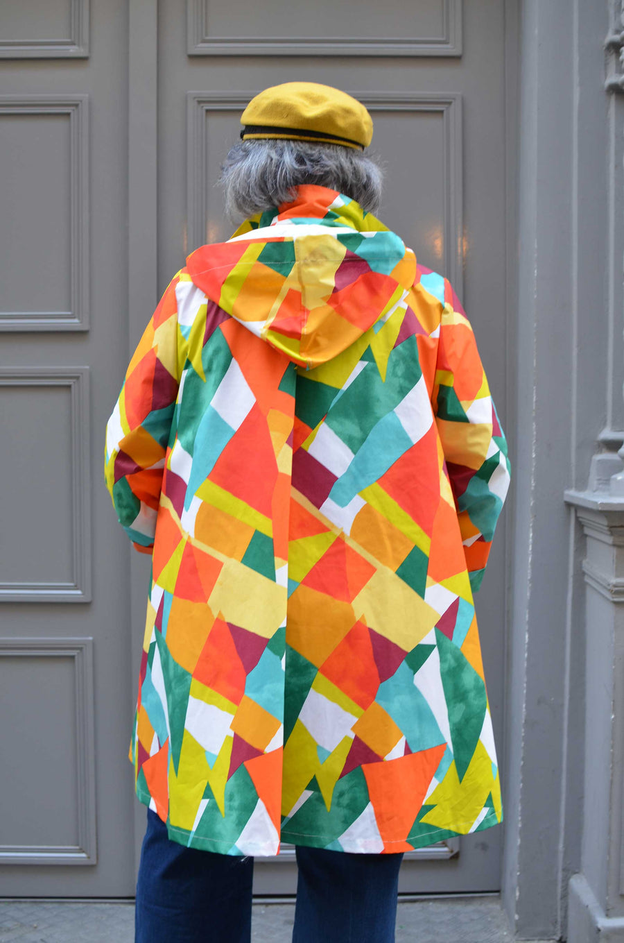 Veste imperméable grande taille coton imprimée Arlequin KATCH208 -20%